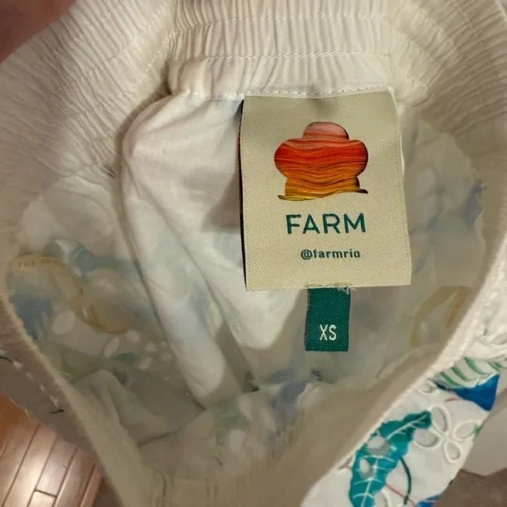 Farm Rio White and Blue Floral Skirt - Picture 3 of 5